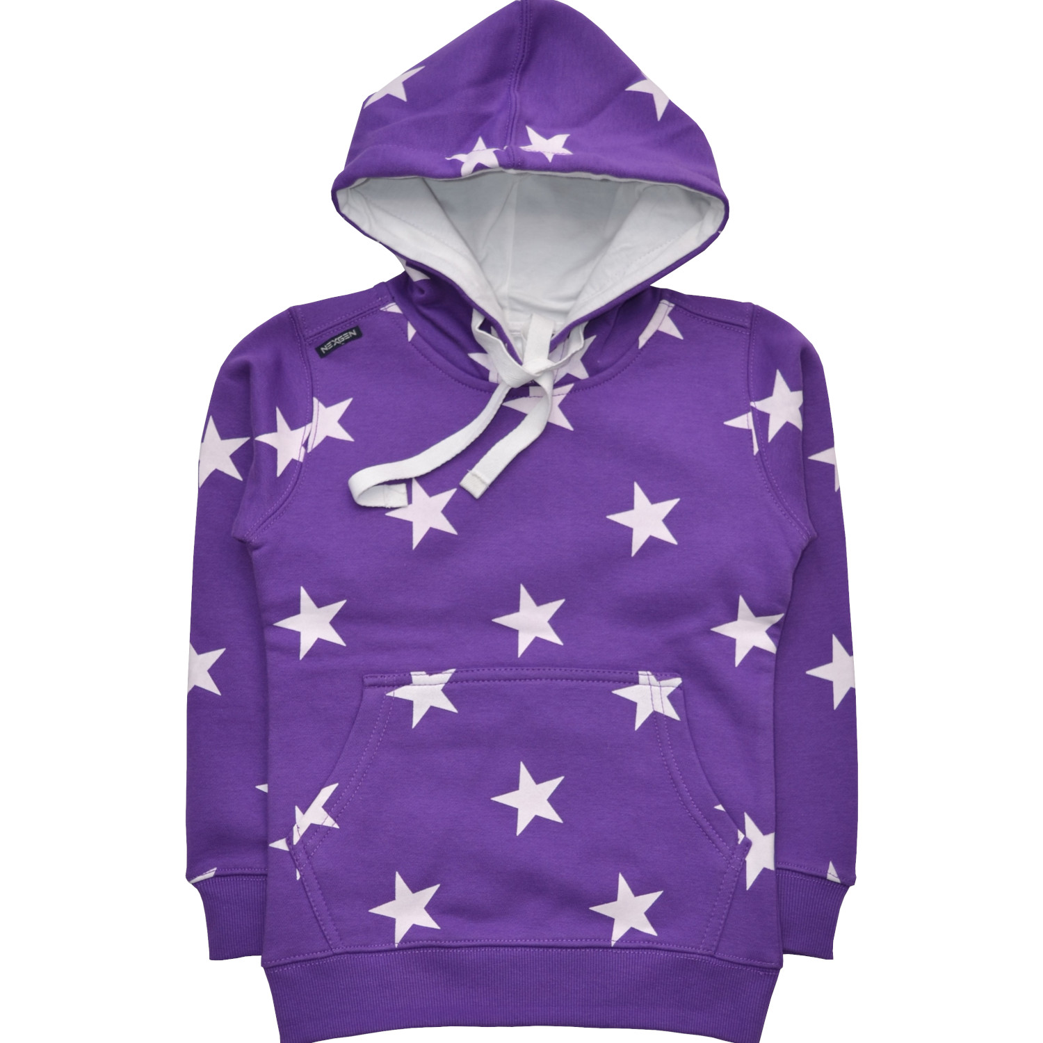 Girls Hoodie Hoodie Purple Stars - NextGen Outfits